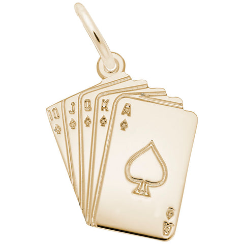 Cards Charm in Yellow Gold Plated