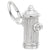 Hydrant Charm In 14K White Gold