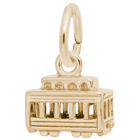 Cable Car Charm in Yellow Gold Plated