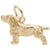 Springer Spaniel Charm in Yellow Gold Plated