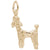 Poodle Charm in Yellow Gold Plated