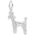 Poodle Charm In 14K White Gold