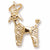Poodle charm in Yellow Gold Plated hide-image