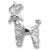 Poodle charm in 14K White Gold hide-image