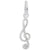 Treble Clef Charm In Sterling Silver