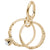 Wedding Rings Charm in Yellow Gold Plated