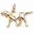 Retriever Dog charm in Yellow Gold Plated hide-image