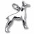Doberman Dog charm in Sterling Silver hide-image