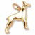 Doberman Dog charm in Yellow Gold Plated hide-image