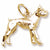 Boxer Dog charm in Yellow Gold Plated hide-image