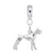 Boxer Dog Charm Dangle Bead In Sterling Silver