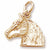 Horse Head charm in Yellow Gold Plated hide-image