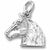 Horse Head charm in 14K White Gold hide-image