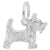 Scottie Dog Charm In Sterling Silver