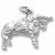 Bull charm in Sterling Silver hide-image