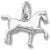 Horse charm in 14K White Gold hide-image
