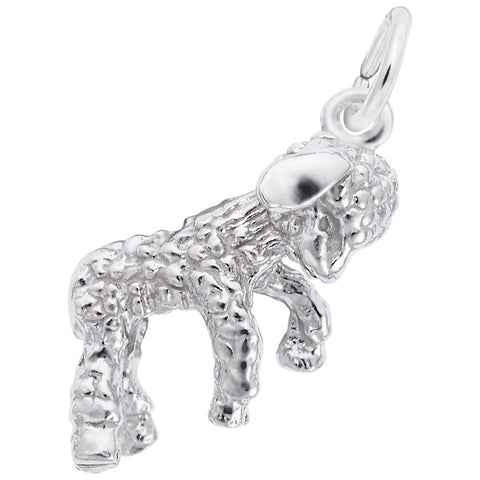 Lamb Charm In Sterling Silver