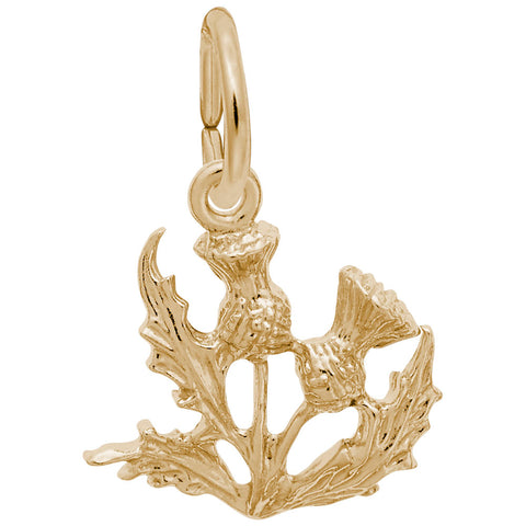 Thistle Charm In Yellow Gold