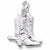 Cowboy Boots charm in Sterling Silver hide-image
