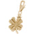 4 Leaf Clover Charm In Yellow Gold