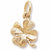 4 Leaf Clover charm in Yellow Gold Plated hide-image