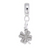 4 Leaf Clover charm dangle bead in Sterling Silver hide-image
