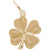 4 Leaf Clover Charm in Yellow Gold Plated