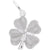 4 Leaf Clover Charm In Sterling Silver