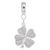 4 Leaf Clover Charm Dangle Bead In Sterling Silver