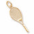 Tennis Racquet Charm in 10k Yellow Gold hide-image