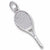 Tennis Racquet charm in Sterling Silver hide-image