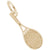 Tennis Racquet Charm in Yellow Gold Plated