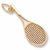 Tennis Racquet charm in Yellow Gold Plated hide-image