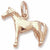 Horse charm in Yellow Gold Plated hide-image