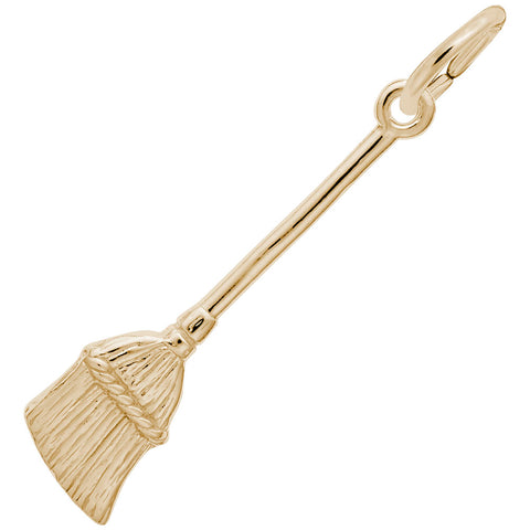 Broom Charm In Yellow Gold