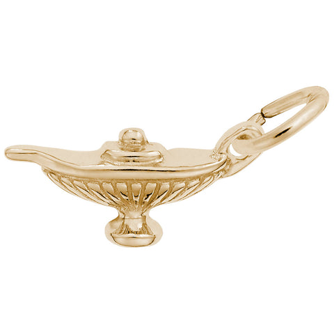 Lamp Of Learning Charm In Yellow Gold
