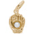 Baseball Glove Charm in Yellow Gold Plated