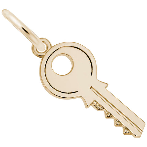 Key Charm in Yellow Gold Plated