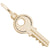 Key Charm in Yellow Gold Plated