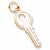 Key charm in Yellow Gold Plated hide-image