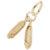 Ballet Shoes Charm In Yellow Gold
