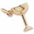 Champagne Glass charm in Yellow Gold Plated hide-image