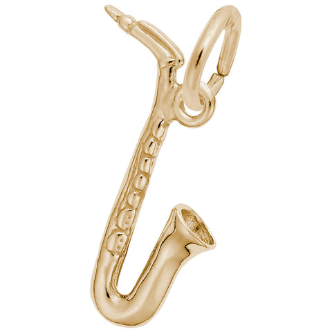 Saxophone Charm in Yellow Gold Plated