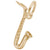 Saxophone Charm In Yellow Gold