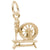 Spinning Wheel Charm in Yellow Gold Plated