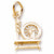 Spinning Wheel charm in Yellow Gold Plated hide-image