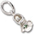 Baby Shoe May Birthstone charm in Sterling Silver hide-image