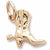 Cowboy Boot charm in Yellow Gold Plated hide-image