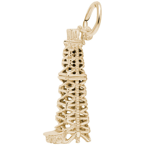 Oil Well Charm in Yellow Gold Plated
