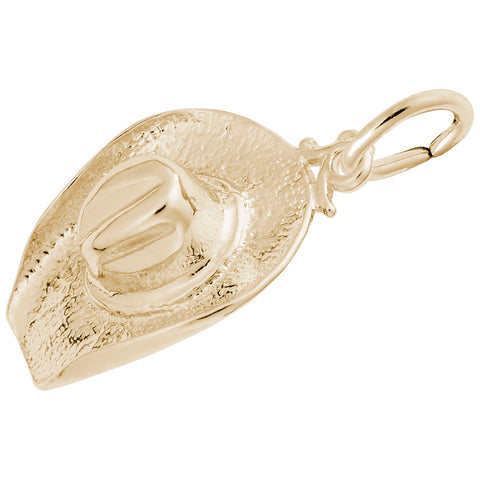 Cowboy Hat Charm in Yellow Gold Plated